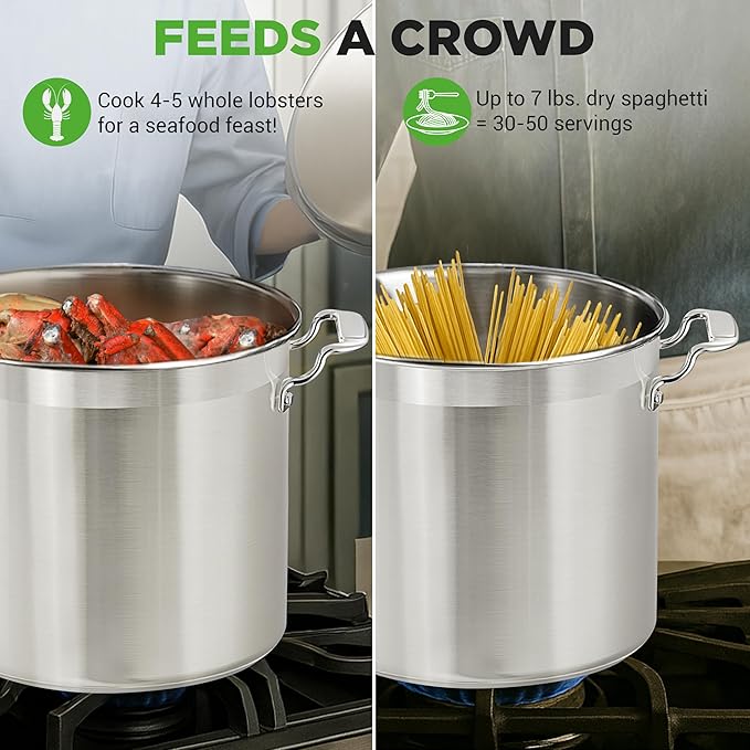 NutriChef Stainless Steel Stock Pot