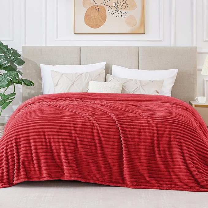 BEDELITE Fleece Blanket King Size – 3D Ribbed Jacquard Soft and Warm Decorative - Image 2