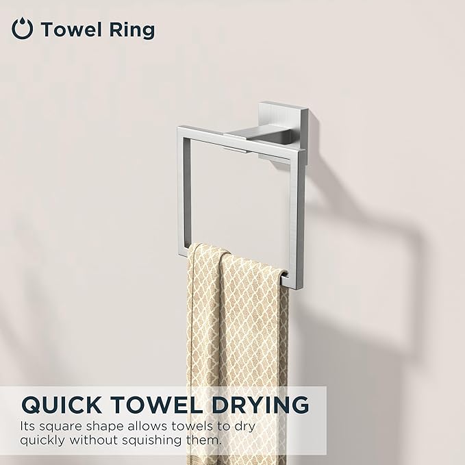 FORIOUS Toilet Paper Holder Set Wall Mount, SUS 304 Stainless Steel Pivoting - Image 5