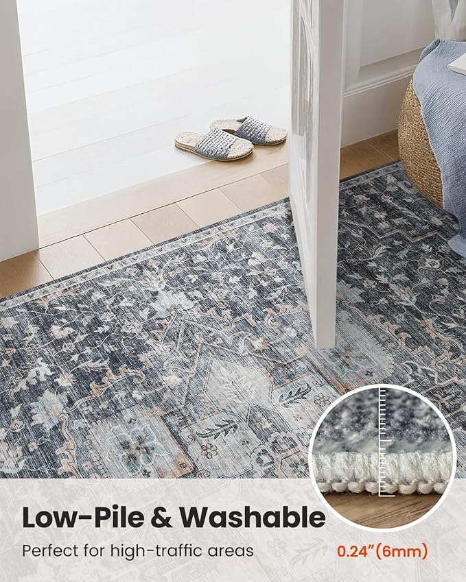 AMADA HOMEFURNISHING 5x7 Area Rugs, Washable Living Room Rug Low-Profile - Image 8
