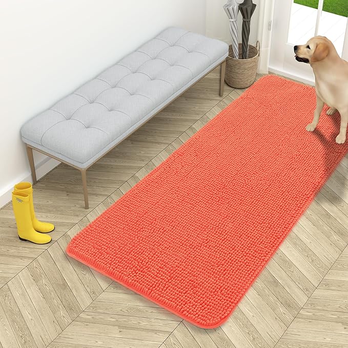 OLANLY Dog Door Mat for Muddy Paws 54x24, Absorbs Moisture and Dirt, Absorbent by OLANLY
