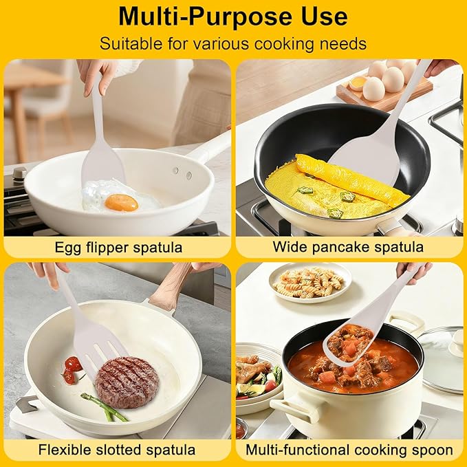 Beijiyi Silicone Spatula Set of 4, 600°F Heat Resistant, BPA Free Kitchen - Image 6