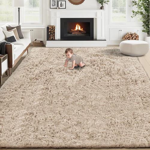 6x9 Area Rug for Living Room: Fluffy Shag Soft Washable Rugs Large Fuzzy Plush by VECARF