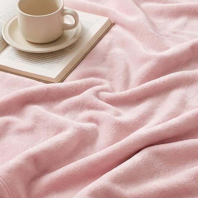Bedsure GentleSoft Fleece Bed Blankets Full Size Pink - Image 5