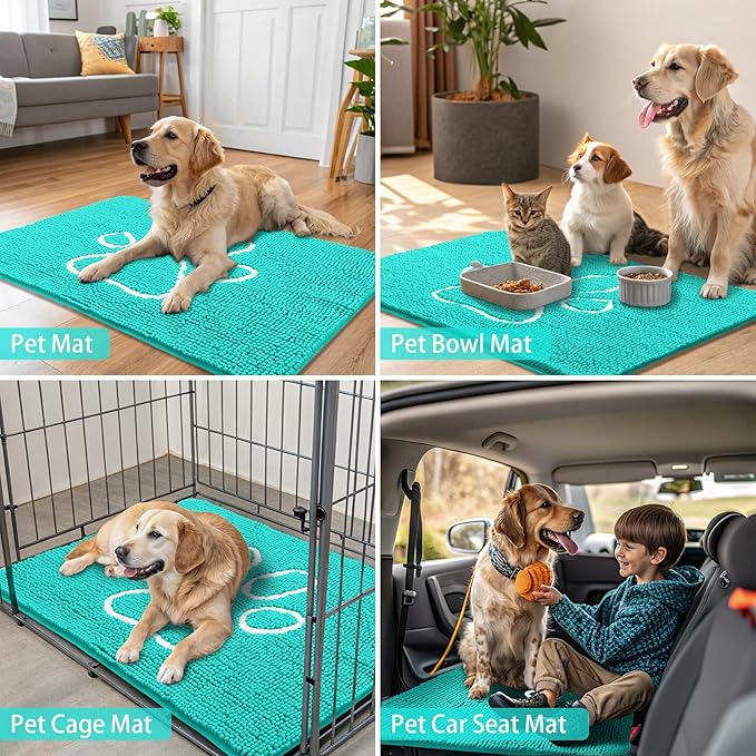 Smiry Dog Door Mat for Muddy Paws, Absorbent Dirt Trapper Non Slip Quick Dry - Image 8