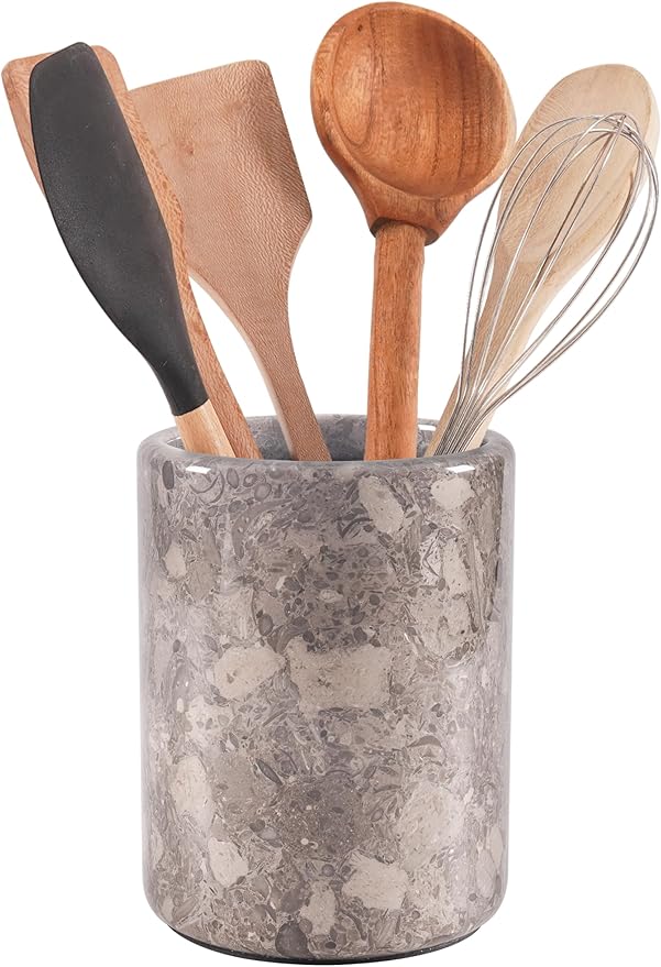 Radicaln Marble Utensil Holder 6.5" Inches Oceanic Handmade Spatula Set