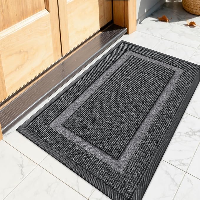 OLANLY Front Door Mat Indoor Outdoor Entrance, Waterproof All-Season, by OLANLY
