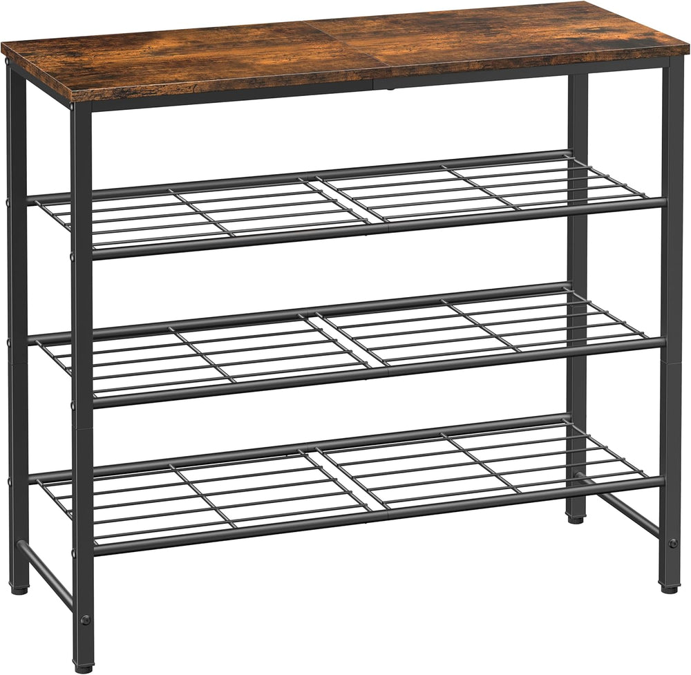 Kitsure Shoe Rack for Closet, Shoe Storage, 29.5" Wide - 4 Tier, Brown |...