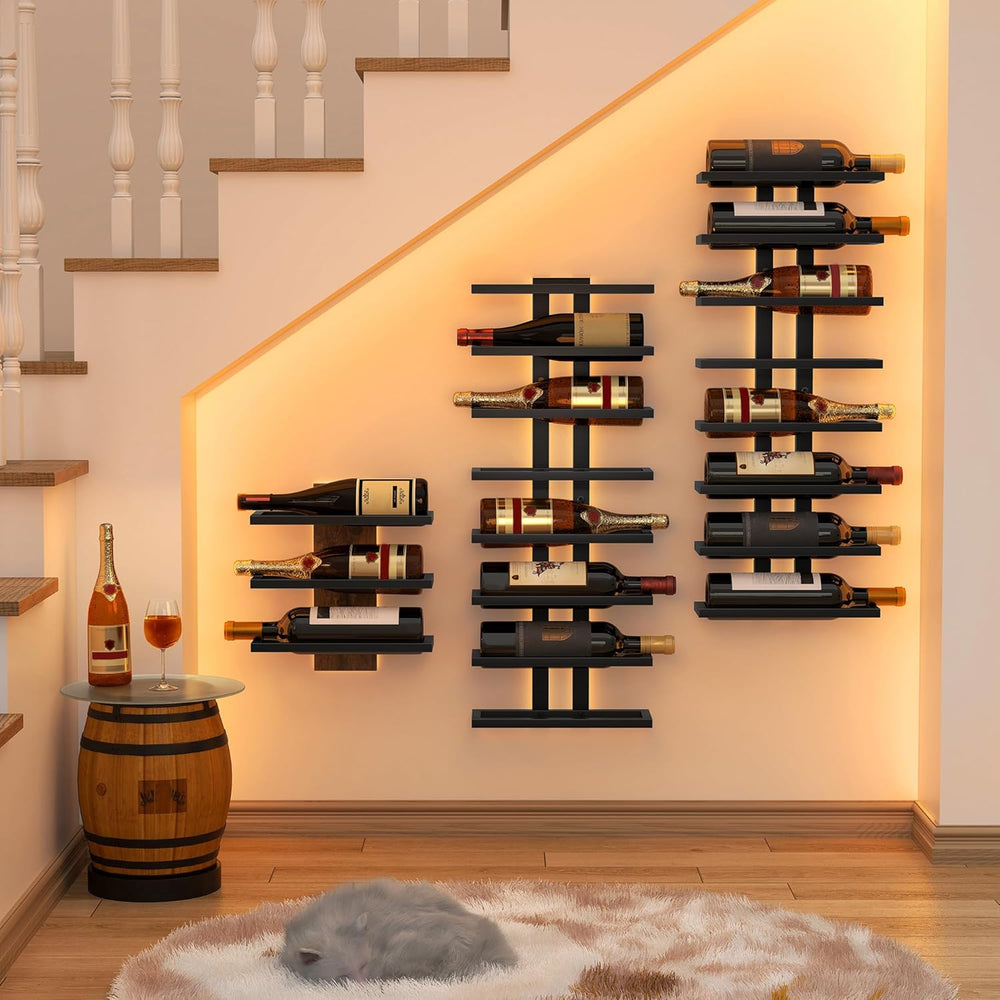 Hoctieon 8 Tier Wall Mount Wine Rack, Wall Racks for Wine Bottles Display and...