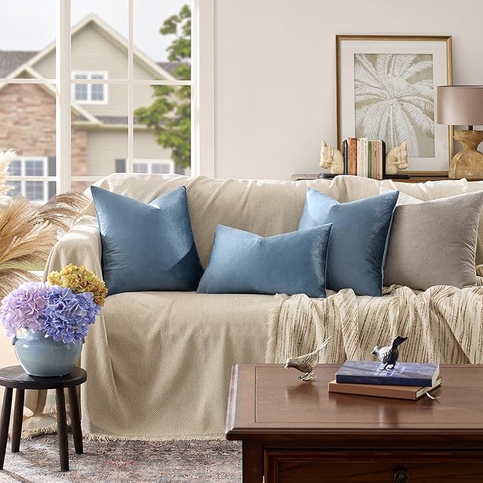 GIGIZAZA Decorative Couch Throw Pillow Covers, Pillow Cases Velvet Pillow Covers - Image 2