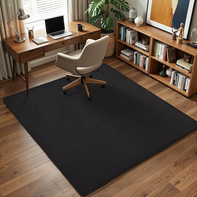 Amearea 4x4 Square Area Rugs for Bedroom Living Room, Modern Black Thickened - Image 7