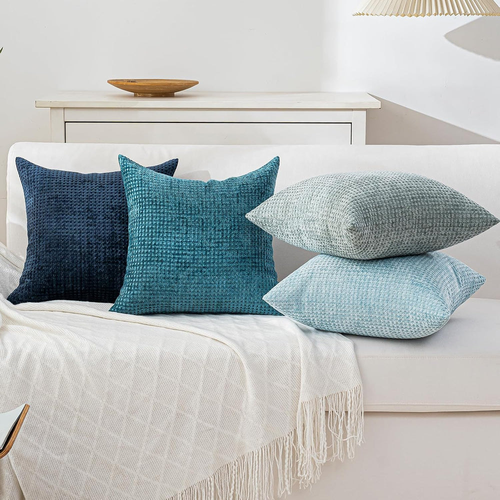 Pack of 4 Throw Pillow Covers 24x24” Boho Cushion Covers for Living Room