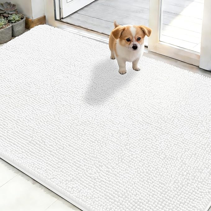 OLANLY Dog Door Mat for Muddy Paws 48x30, Absorbs Moisture and Dirt, Absorbent by OLANLY