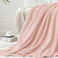BEDELITE Fleece Blanket Twin Size – 3D Ribbed Jacquard Soft and Warm Decorative by BEDELITE