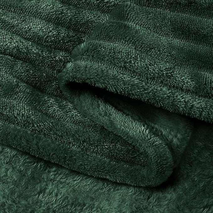 BEDELITE Fleece Blanket Twin Size – 3D Ribbed Jacquard Soft and Warm Decorative - Image 9