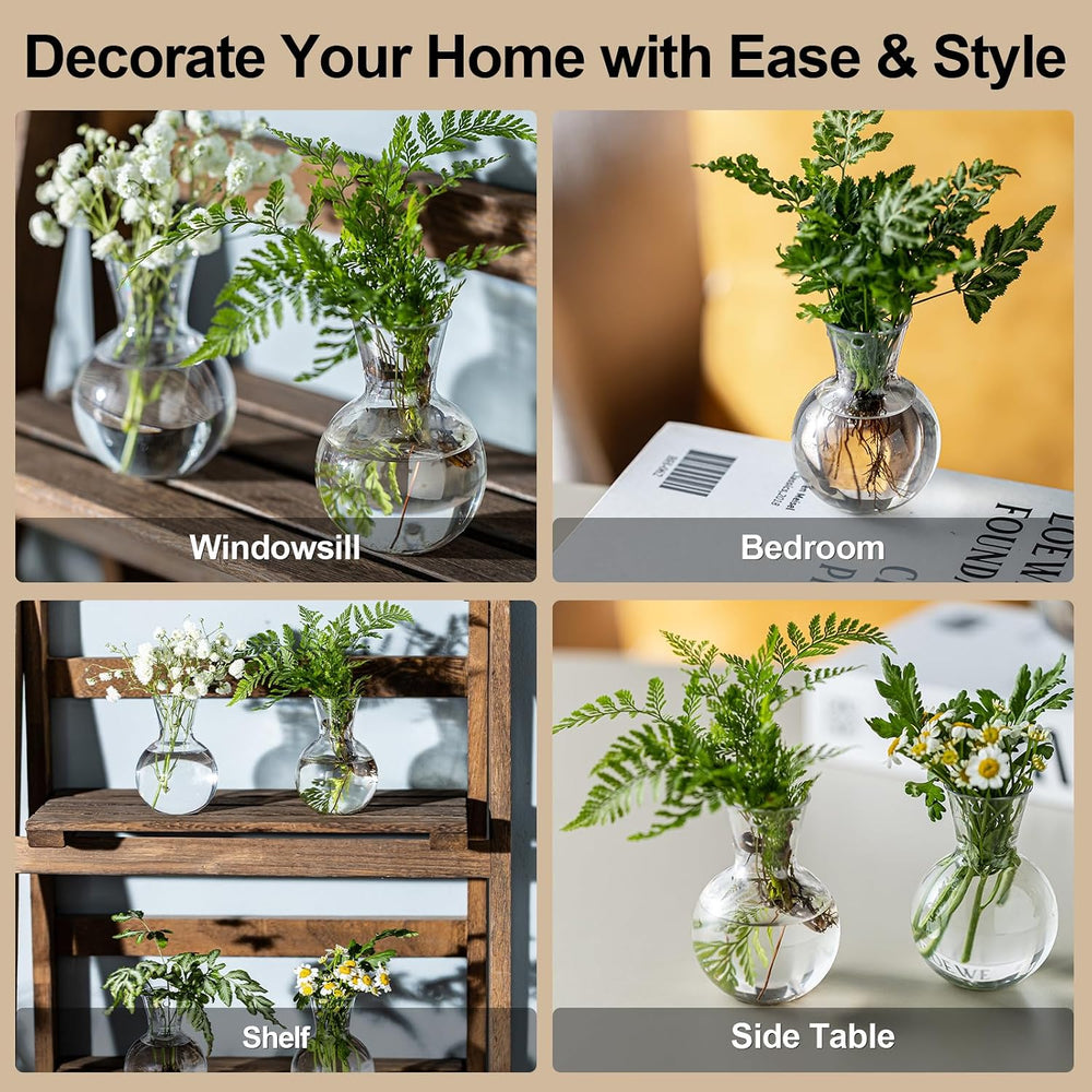 Plastic Propagation Vases (25 Bulbs),Desktop Plant Terrarium for Indoor Plant...