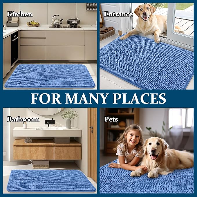 OLANLY Dog Door Mat for Muddy Paws 59x32, Absorbs Moisture and Dirt, Absorbent - Image 8