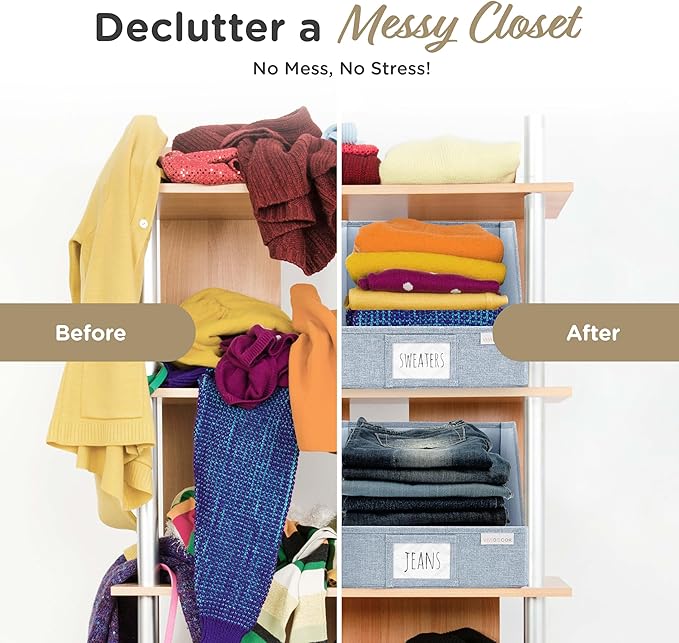 VIVIDECOR Open Front Trapezoid Closet Bins 12x12x10 – Easy Access Shelf