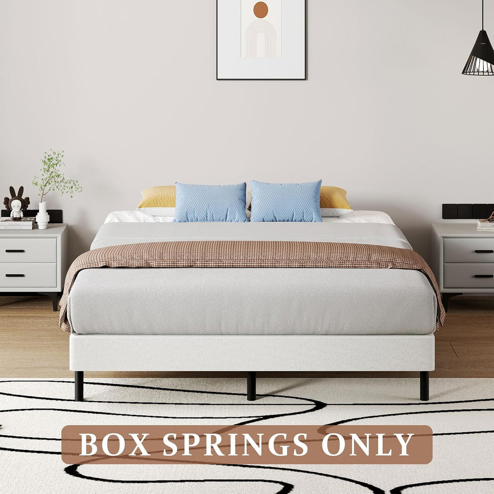 SHOANED King Size Box Springs - 5 Inch Low Profile Mattress Foundation No Noi...