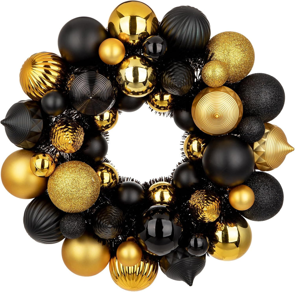 Halloween Ball Wreath 13" Xmas Wreaths Ornaments Glitter Thicken Shatter...