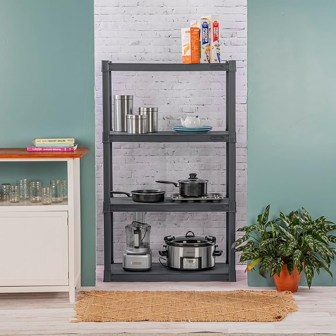 Sterilite 3-Pack 4 Shelf Unit, Heavy-Duty Shelving Storage and Utility Rack - Image 2