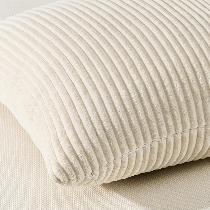 Topfinel Decorative Beige Throw Pillow Covers Cushion Cases, Natural Home Decor - Image 2