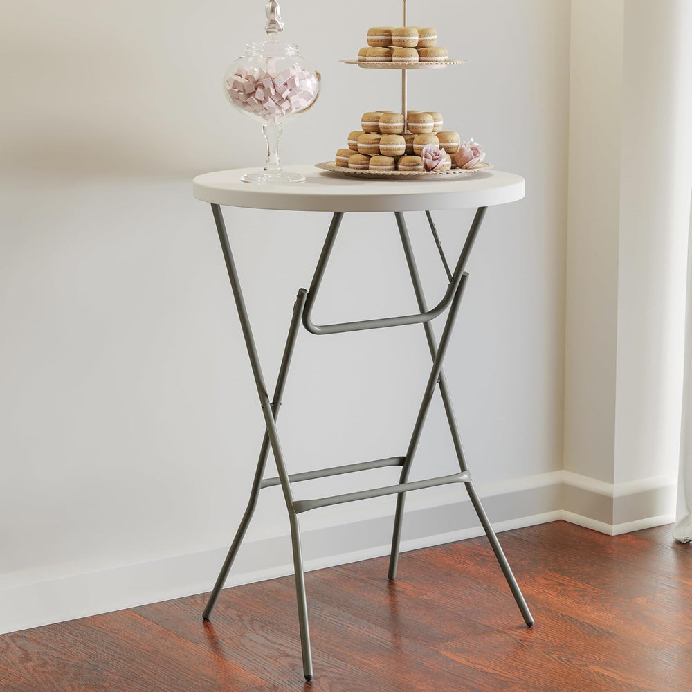 Flash Furniture Elon 32' Round Folding Bar Height Table for Parties and C...