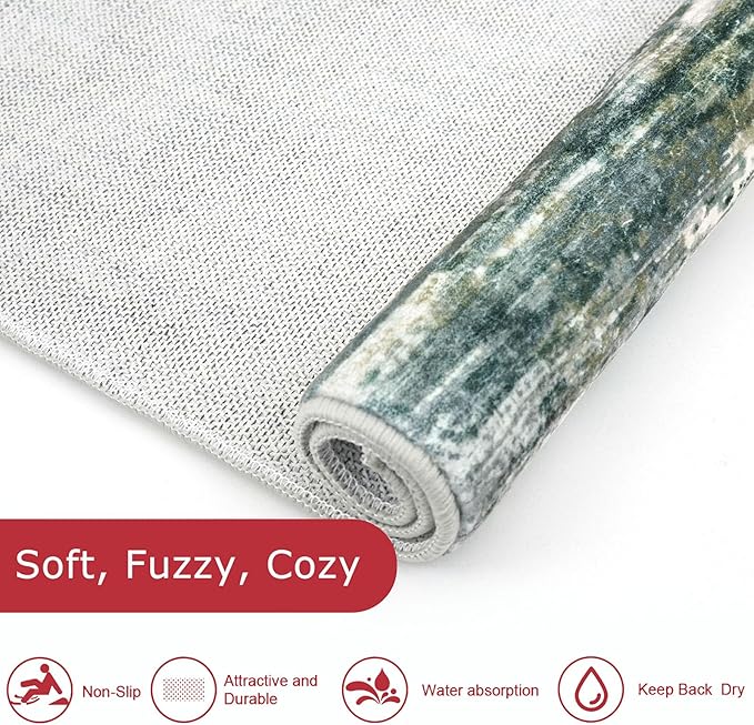 KOZYFLY Small Area Rug 2x3 Rug Entryway Rugs Modern Abstract Indoor Non-Slip - Image 6