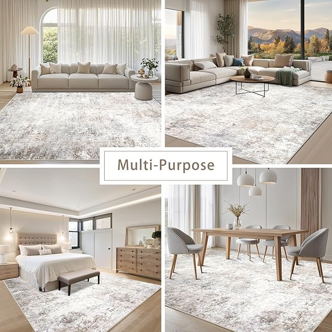 Washable Rugs 8x10 Area Rugs for Living Room, Modern Abstract Rugs for Bedroom - Image 5