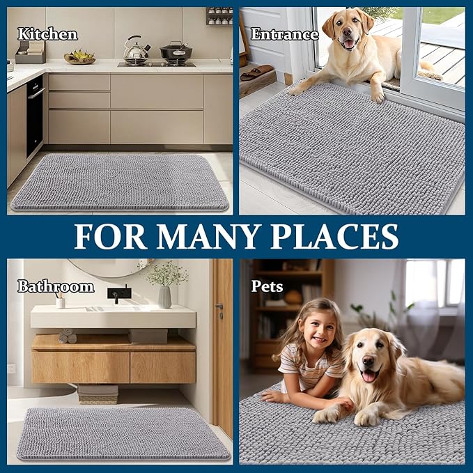 OLANLY Dog Door Mat for Muddy Paws 44x24, Absorbs Moisture and Dirt, Absorbent - Image 8