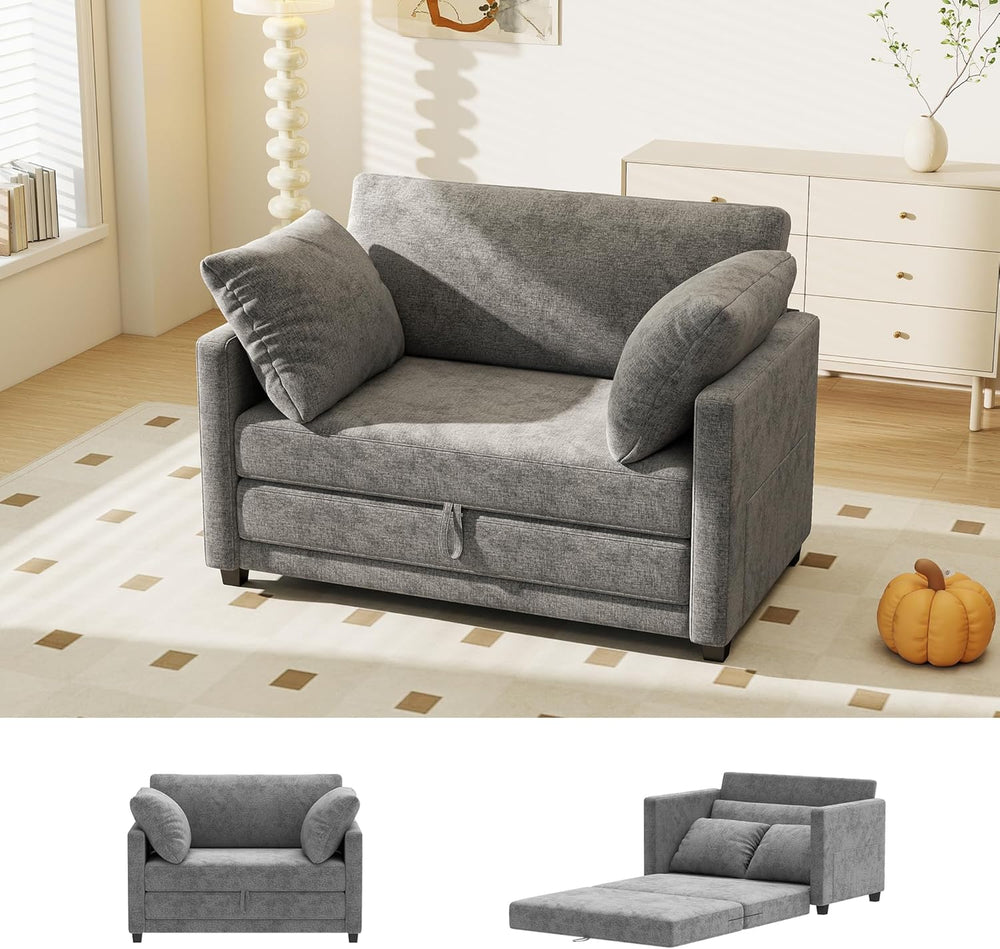 Myroyalsit 51" Convertible Sofa Bed, 2 in1 Folding Sofa Bed, Loveseat Sl...