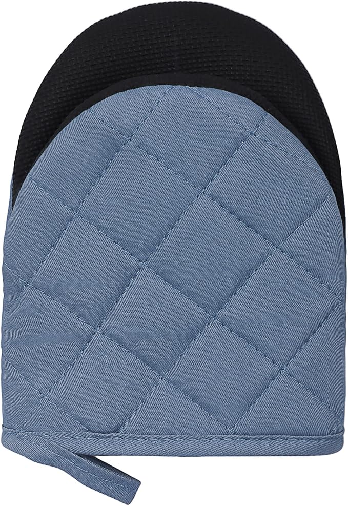 Short Oven Mitts, Heat Resistant 500°F, Silicone Grip Kitchen Gloves, Non-Slip - Image 6