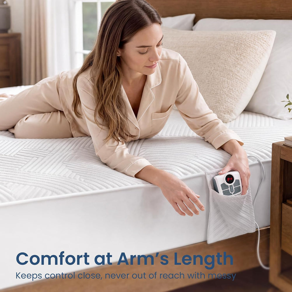 Heated Mattress Pad Queen Size, Electric Bed Warmer Dual Control, Fast Heatin...
