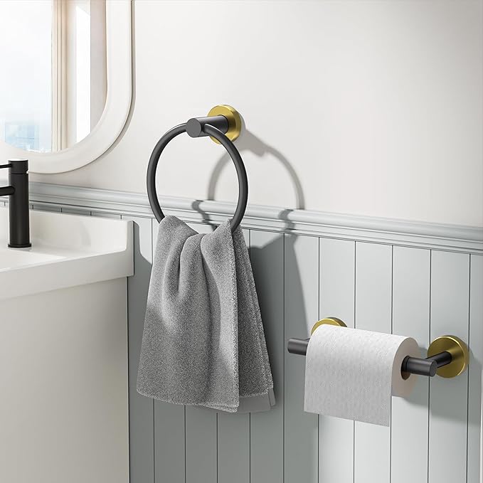 FORIOUS Toilet Paper Holder Wall Mount, SUS304 Stainless Steel Double Post - Image 4