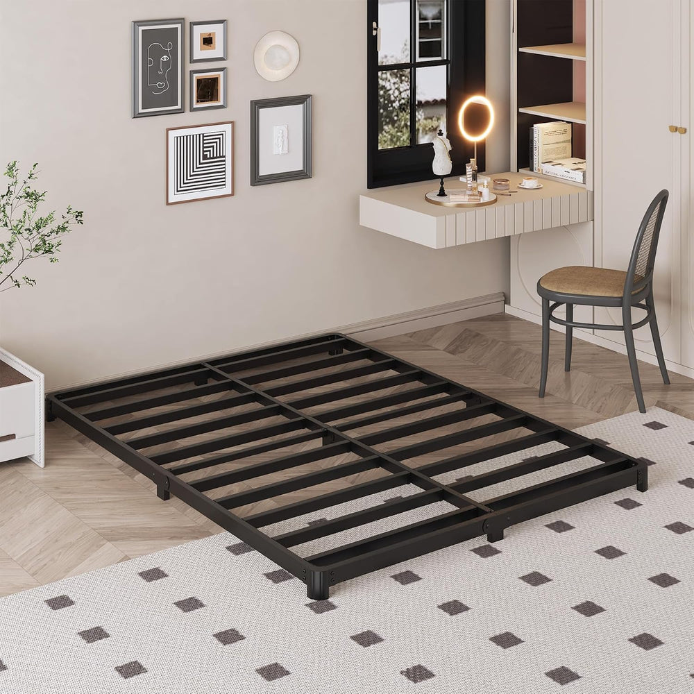 3 inch Full Size Bed Frame with Rounded Corner, Low Profile Bed Frame