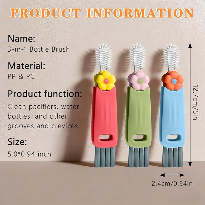 Wanme 3 in 1 Cup Lid Gap Cleaning Brush Set, Cup Lid Gap Cleaner, Home Kitchen - Image 8