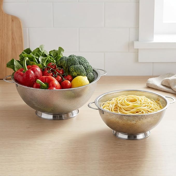Kaishun Stainless Steel Colander and Strainer Set, Strainer - Image 6
