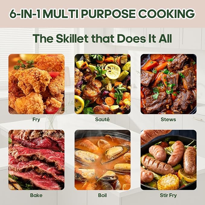 12" Round Electric Skillet - Image 4