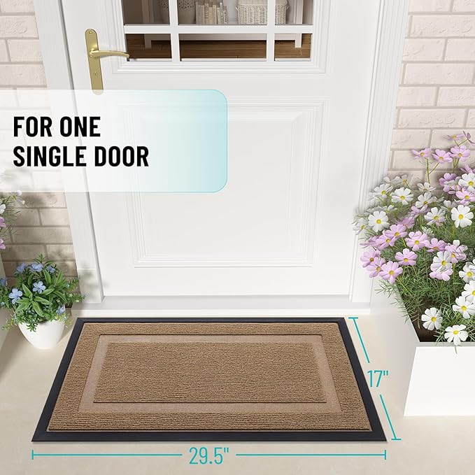 OLANLY Front Door Mat Indoor Outdoor Entrance, Waterproof All-Season, - Image 2