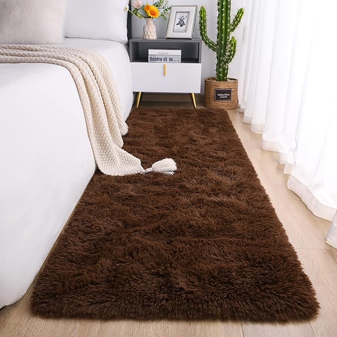 Chicrug Soft Runner Rug for Bedroom Living Room Plush Fluffy Rug 2x10 Feet by ChicrugHomeDecor