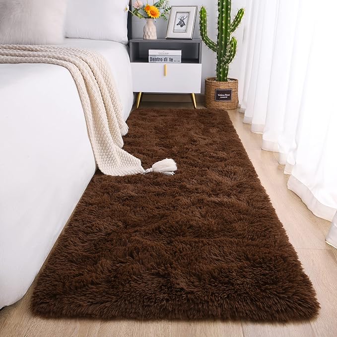 Chicrug Soft Runner Rug for Bedroom Living Room Plush Fluffy Rug 2x6 Feet by ChicrugHomeDecor