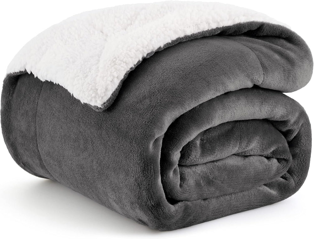 Bedsure GentleSoft Sherpa Fleece Twin Size Blanket for Couch, Non-Heated, Thi...