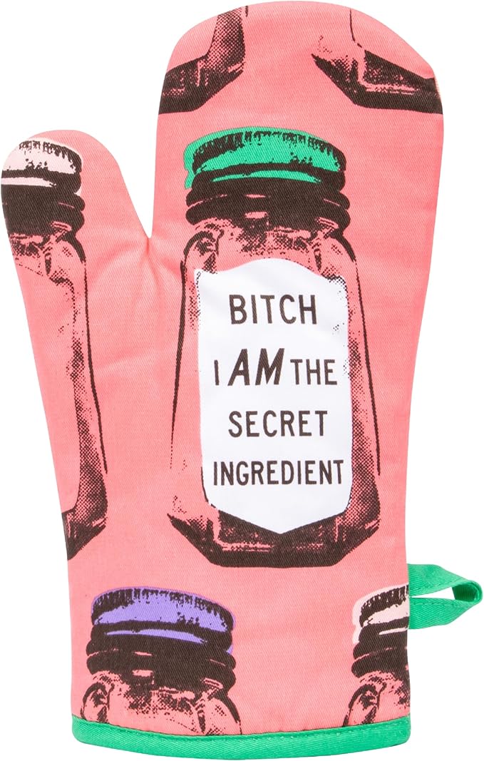 Blue Q B*tch I Am The Secret Ingredient Funny Oven Mitts, Home Kitchen Gifts by BlueQ