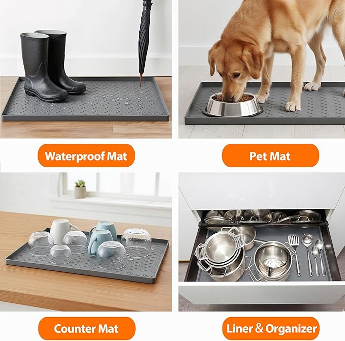 TigeJoy Waterproof Under Sink Mat 22" x 19", Shelf Liner Protector in Kitchen - Image 7