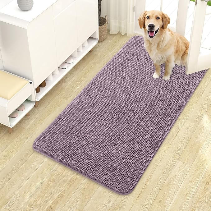 OLANLY Dog Door Mat for Muddy Paws 40x24, Absorbs Moisture and Dirt, Absorbent by OLANLY