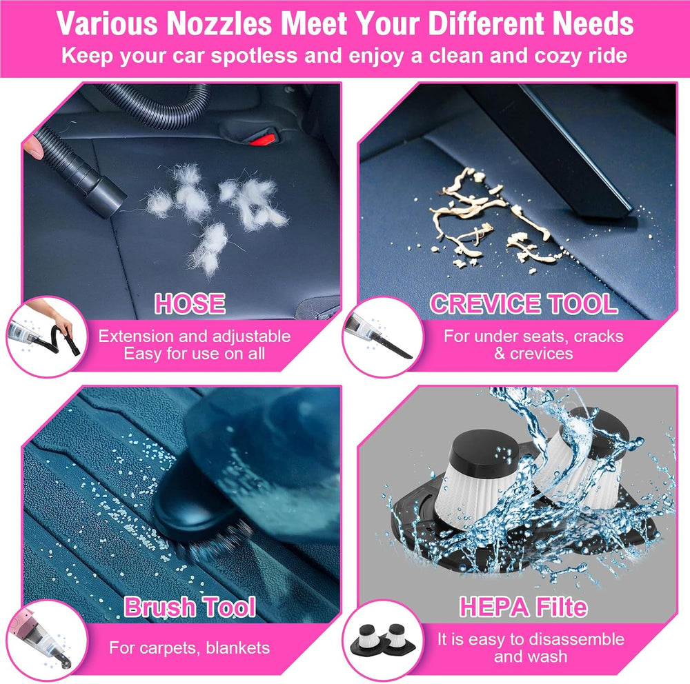 Roadside Emergency Car kit for Vehicles, with 4 in 1 Inflatable Car Vacuum Cl...