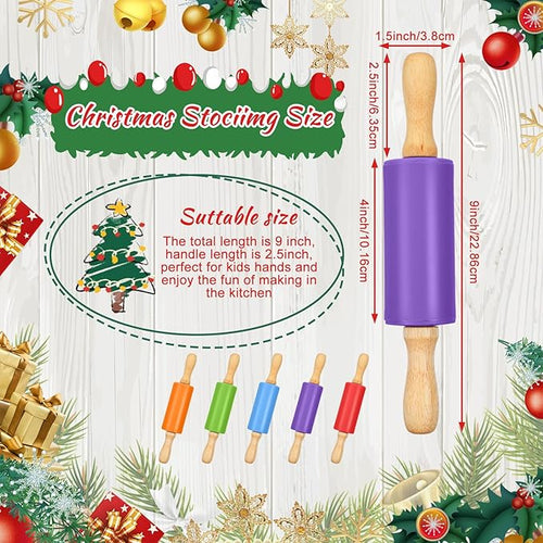 10 Pcs Mini Rolling Pin, 9 Inch Small Silicone Rolling Pin - Image 2