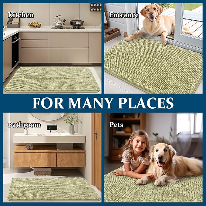 OLANLY Dog Door Mat for Muddy Paws 47x32, Absorbs Moisture and Dirt, Absorbent - Image 8
