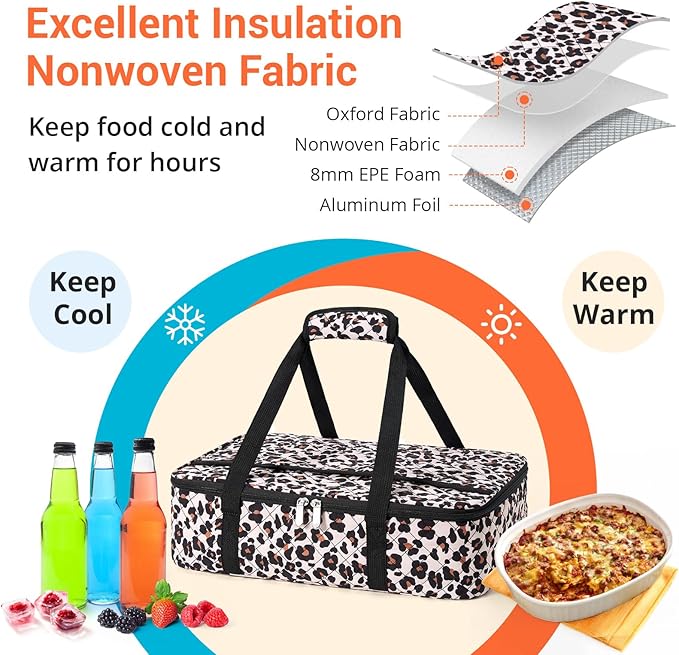 Insulated Casserole Carrier Portable Food Tote - Image 3