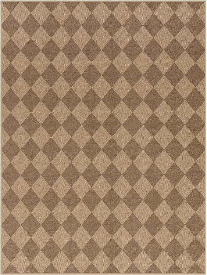 Lahome Colette Checkered Easy Jute Rug, 9x12 Washable Dining Room Rug Indoor - Image 8